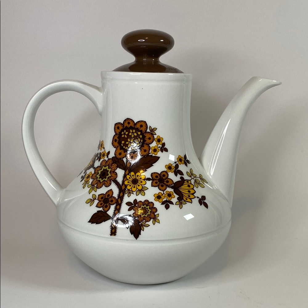 Vintage Alfred Meakin Glo-White Ironstone Coffee Pot (1970)